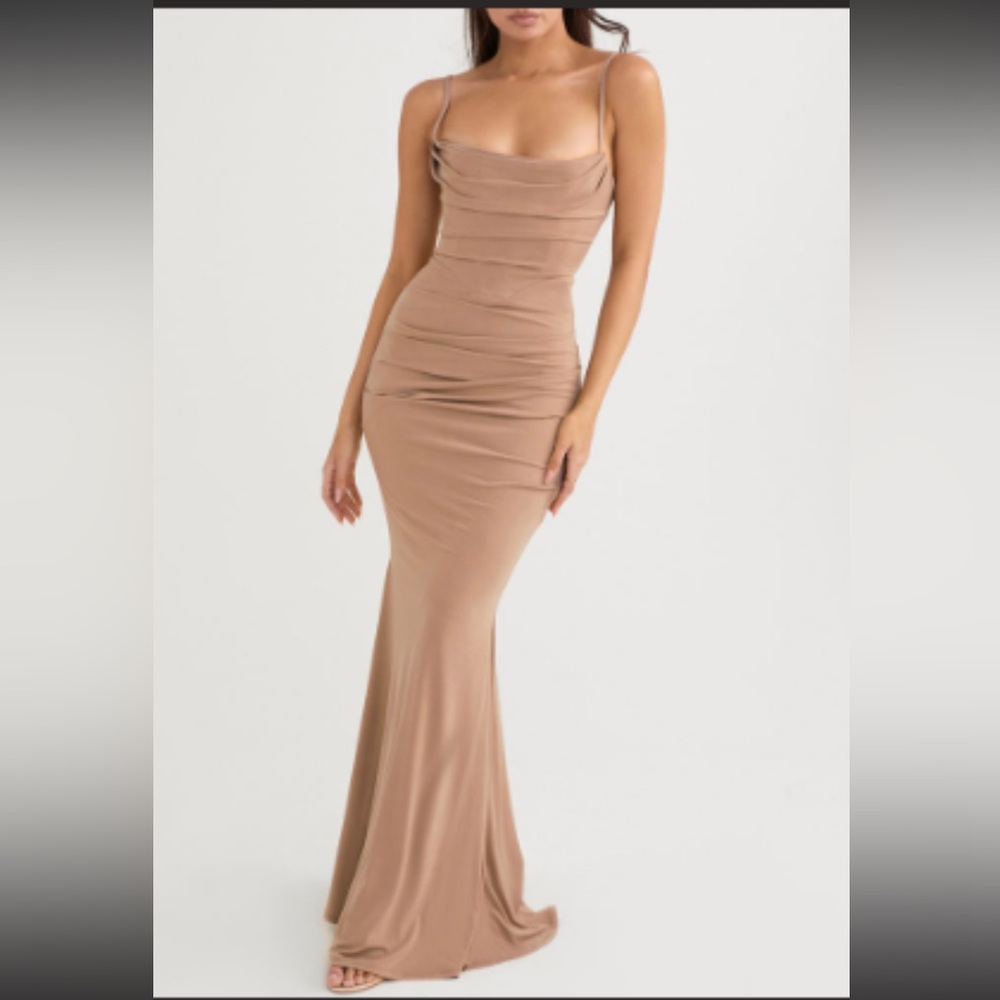Chic Tan Maxi Dress for Women
